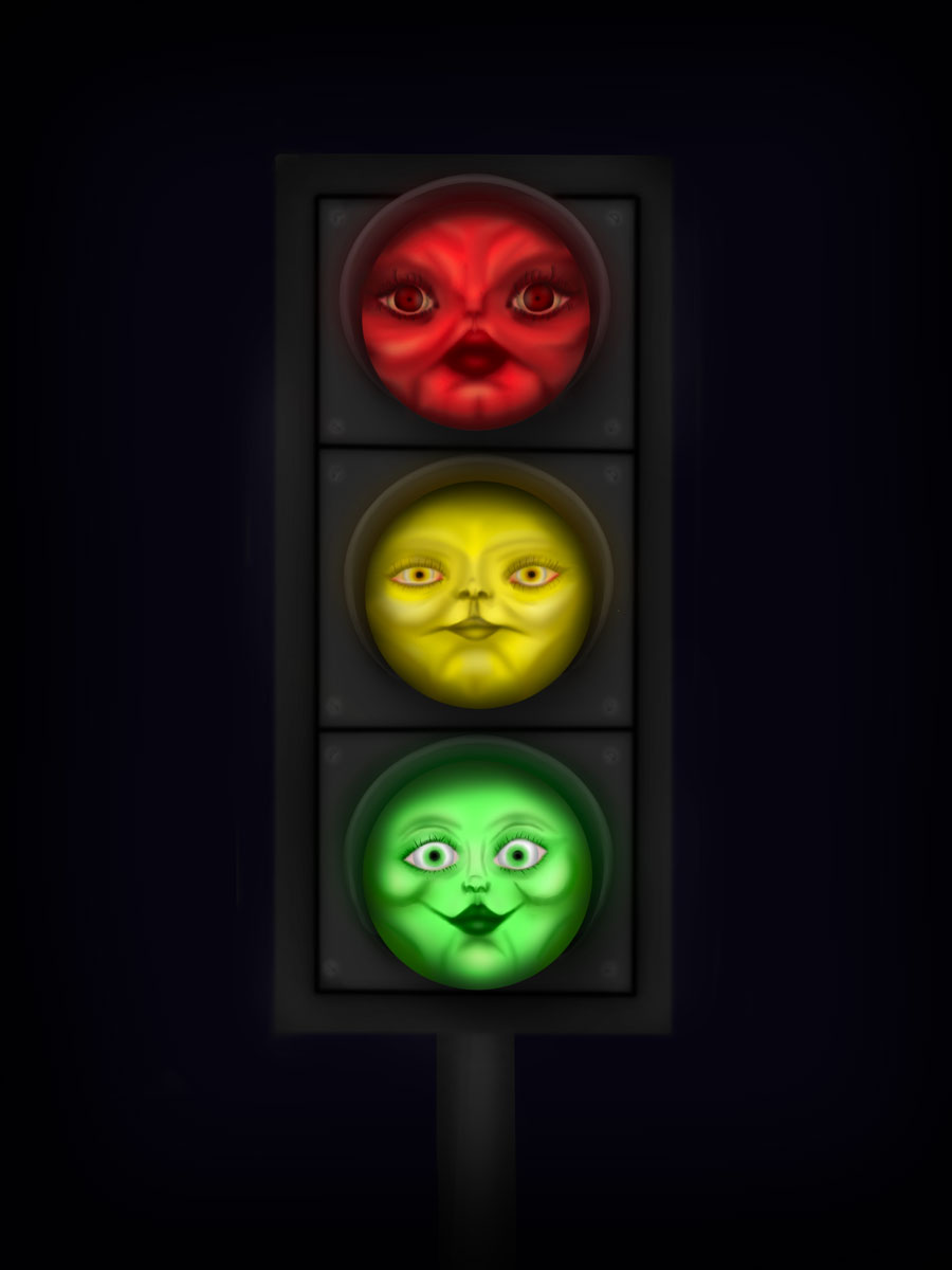 Illustration of a traffic light